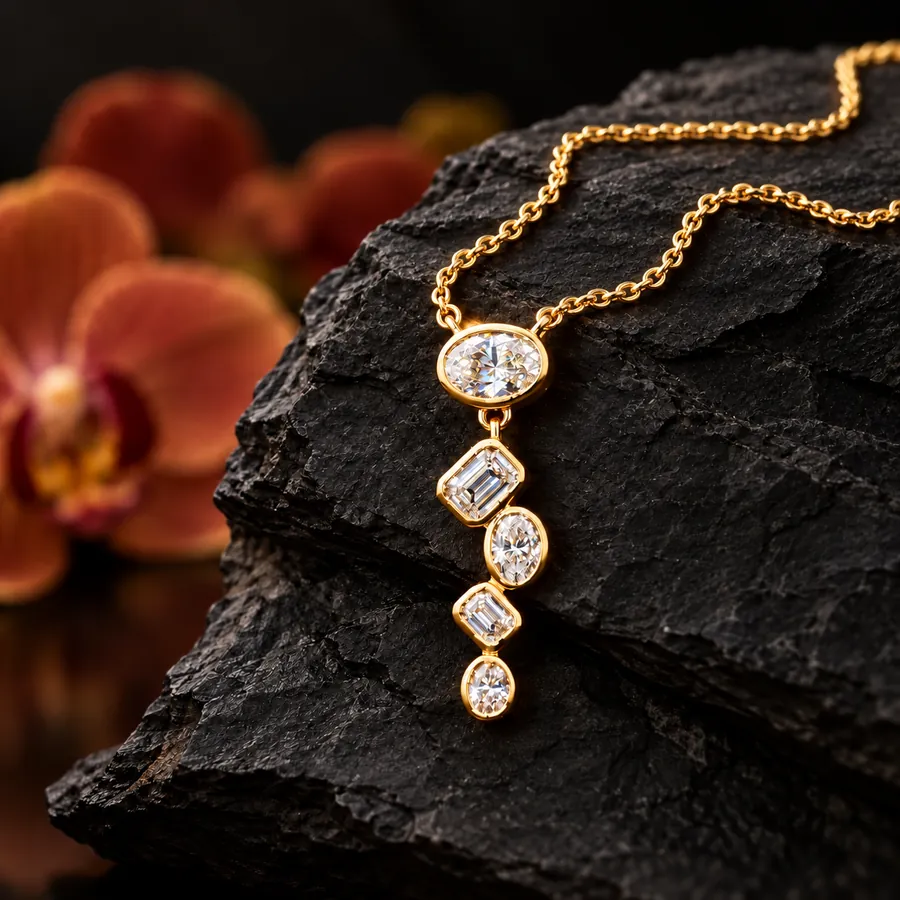 Bezel drop pendant